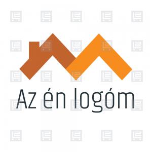 Ház tetőfedés bádogos M betű logó - Narancssárga
