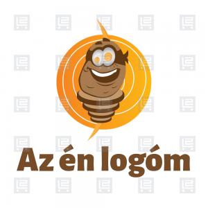 Sültkrumpli burgonya spirál street food logó - Sokszínű