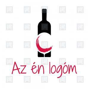 Bortársaság borászat logó - Fekete