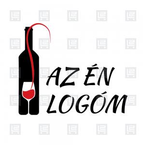 Borászat bor borász logó - Fekete