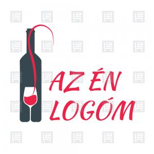 Borászat bor borász logó - Szürke