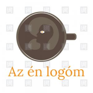 Kávé barista kávézó logó - Szürke