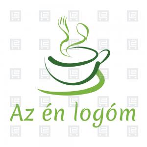 Kávézó barista étterem logó - Zöld