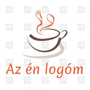 Kávézó barista étterem logó - Szürke