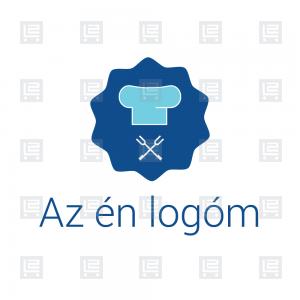 Gasztroblog szakács étterem chef logó - Kék