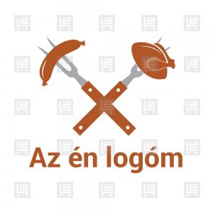 Street food gyorsétterem ételbár logó - Barna