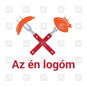 Street food gyorsétterem ételbár logó - Vörös