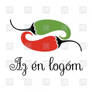 Chili bár gasztro paprika logó - Sokszínű