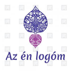 Kézműves termékek ajándékok DIY levél logó - Lila