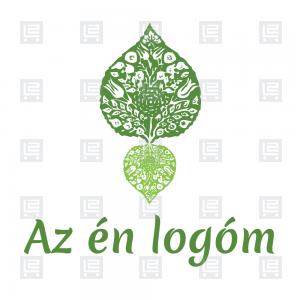 Kézműves termékek ajándékok DIY levél logó - Zöld