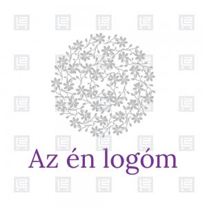 Esküvői virág dekoráció logó - Ezüst