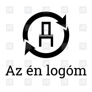 Használt bútor adás vétel, felújítás logó - Fekete
