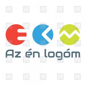 EKM betű monogram minimál logó - Sokszínű