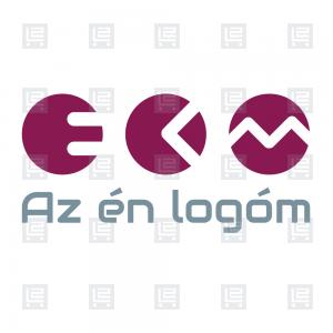 EKM betű monogram minimál logó - Lila