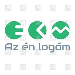 EKM betű monogram minimál logó - Zöld