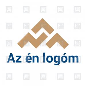 Minimál A betű piramis hegy logó - Arany