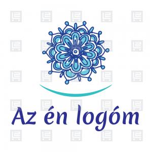 Gyógyító mandala kézműves logó - Kék