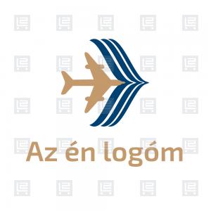Pilótaképzés sétarepülés légifotó logó - Barna