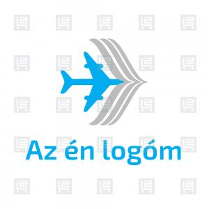 Pilótaképzés sétarepülés légifotó logó - Kék