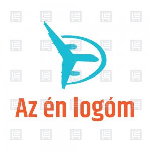 Repülőgép szimulátor pilótaképzés logó - Kék