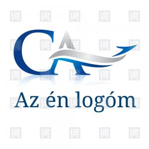 CA monogram útvonaltervező logó - Kék