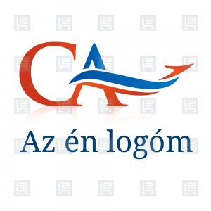 CA monogram útvonaltervező logó - Vörös