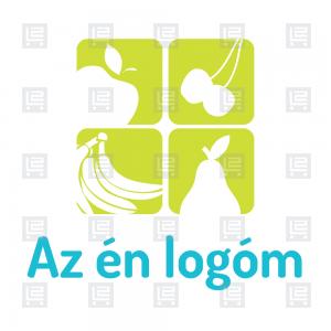 Friss gyümölcs házhozszállítás logó - Zöld