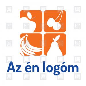 Friss gyümölcs házhozszállítás logó - Narancssárga