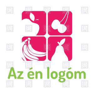Friss gyümölcs házhozszállítás logó - Rózsaszín