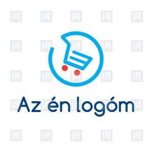 Online szupermarket élelmiszer házhozszállítás logó - Kék
