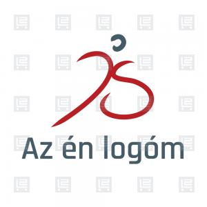 JS betű rajzos vonalak monogram logó - Vörös