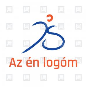JS betű rajzos vonalak monogram logó - Kék
