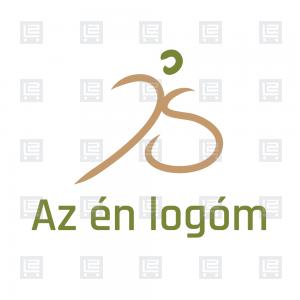 JS betű rajzos vonalak monogram logó - Barna