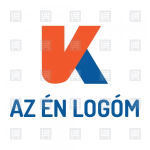 KV logó monogram tipográfia - Narancssárga