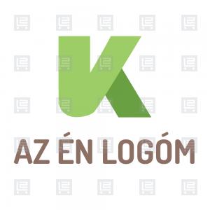 KV logó monogram tipográfia - Zöld