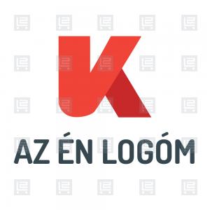 KV logó monogram tipográfia - Vörös