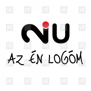 2U tipográfia monogram logó - Fekete