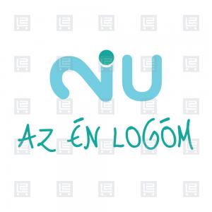 2U tipográfia monogram logó - Kék