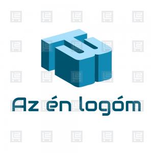 3d nyomtatás T betű monogram logó - Kék