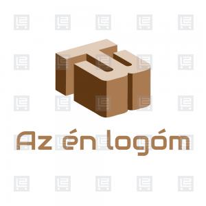 3d nyomtatás T betű monogram logó - Barna