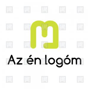 Online jogász M betű monogram logó - Zöld