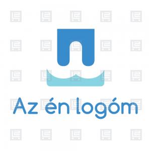 Modern WN betű monogram logó - Kék
