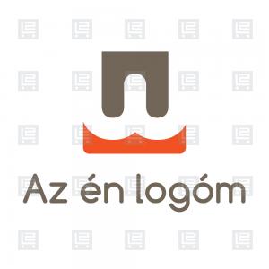 Modern WN betű monogram logó - Barna