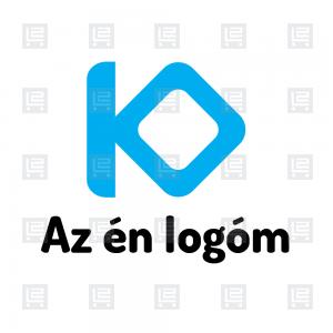 KO betű modern monogram logó - Kék