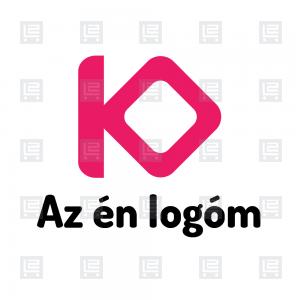 KO betű modern monogram logó - Rózsaszín