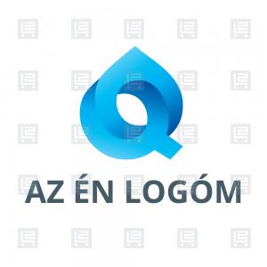 Alapítvány betűlogó Q monogram - Kék