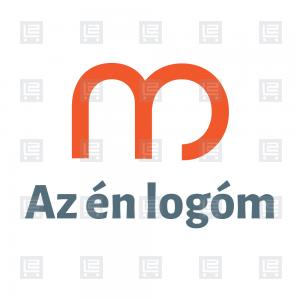 M betűlogó modern tipográfia logó - Vörös