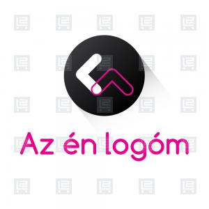 K betűlogó modern monogram logó - Fekete