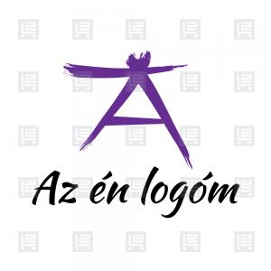 TA betűlogó kalligráfia monogram logó - Lila