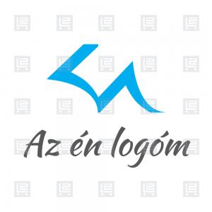 KA betűlogó kalligráfia monogram logó - Kék